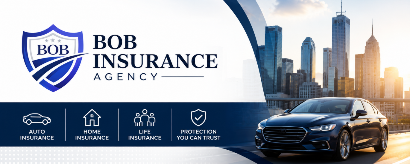 Family car and home representing affordable auto insurance from Bob Insurance Agency
